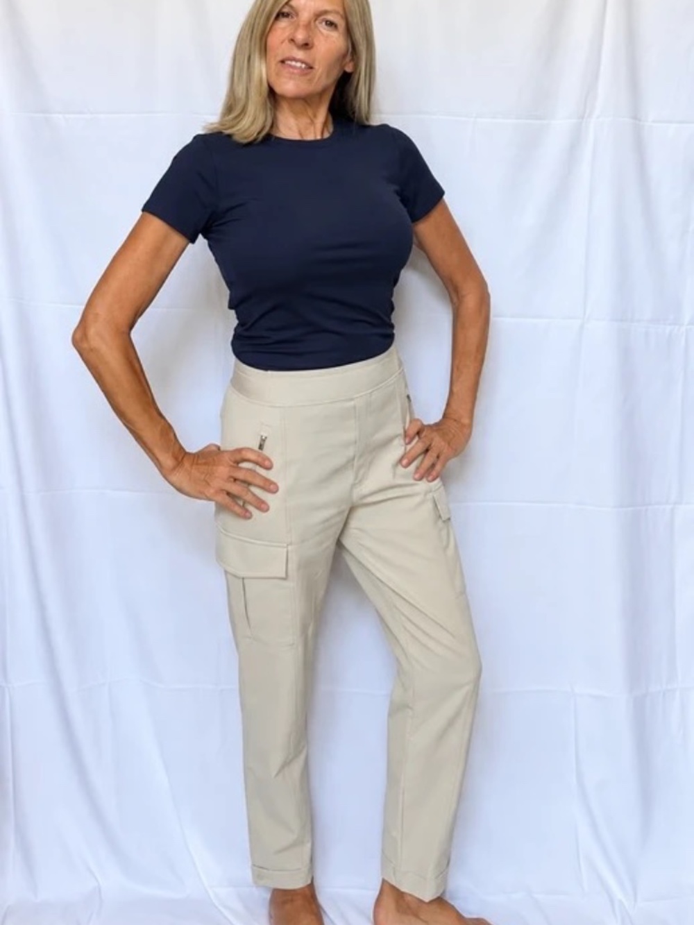 Athleta Endless High Rise Cargo Pants Beige Size 4